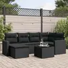 Image de VIDAXL Ensemble de jardin résine tressée - 7 pcs - Noir