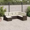 Image de vidaXL Salon de jardin 7 pcs - Marron
