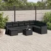 Image de VIDAXL Salon de jardin 9 pcs - Noir résine tressée