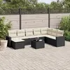 Image de Salon de jardin VIDAXL - 9 pcs - Coussins noir