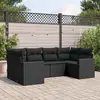 Image de vidaXL Salon de jardin 6 pcs - Noir