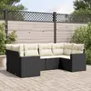 Image de vidaXL Salon de jardin 6 pcs - Noir