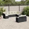 Image de vidaXL Salon de jardin 9 pcs - Noir