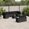 Image de VIDAXL Salon 10 pcs noir résine tressée