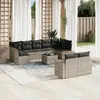 Image de vidaXL Salon de jardin 10 pcs - Gris clair