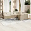 Image de vidaXL Salon de jardin 9 pcs - Beige