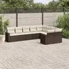 Image de VIDAXL Salon de jardin avec coussins 9 pcs - Marron