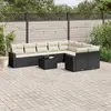 Image de vidaXL Salon de jardin 10 pcs - Noir