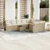 Image de vidaXL 10 pcs salon de jardin - Beige résine tressée