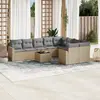Image de VIDAXL Salon de jardin 10 pcs - Beige résine tressée