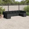 Image de VIDAXL Salon de jardin 10 pcs - Noir
