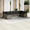 Image de Salon de jardin 10 pcs vidaXL - Gris