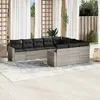 Image de vidaXL Salon de jardin résine tressée - Gris clair