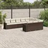 Image de vidaXL Salon de jardin 10 pcs résine tressée - Marron