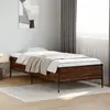 Image de vidaXL Cadre de lit sans matelas chêne marron 100x200 cm