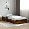 Image de vidaXL Cadre de lit sans matelas chêne fumé 75x190 cm