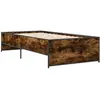 Image de vidaXL Cadre de lit sans matelas chêne fumé 100x200 cm