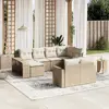 Image de vidaXL Salon de jardin 10 pcs - Beige