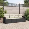 Image de VIDAXL Salon de jardin 4 pcs - Noir
