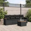 Image de VIDAXL Salon de jardin avec coussins 5 pcs - Noir