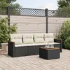 Image de vidaXL Salon de jardin - 5 pcs - Noir