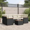 Image de vidaXL Ensemble de salon de jardin 7 pcs - Noir