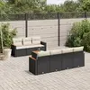 Image de vidaXL Salon de jardin 8 pcs - Noir