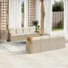 Image de VIDAXL Salon de jardin 9 pcs - Résine tressée beige