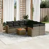 Image de vidaXL Salon de jardin 9 pcs - Gris