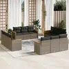 Image de vidaXL Salon de jardin 12 pcs - Gris