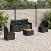 Image de vidaXL Salon de jardin 6 pcs - Noir