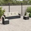 Image de vidaXL Salon de Jardin 6 pcs - Noir