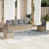 Image de Salon de jardin 6 pcs mélange beige