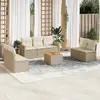 Image de VIDAXL Salon de jardin avec coussins beige (8 pièces)