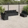 Image de VIDAXL Salon de jardin 8 pcs avec coussins noir