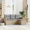 Image de vidaXL Salon de jardin 4 pcs - Mélange beige