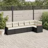 Image de VIDAXL Salon de jardin 6 pcs avec coussins - Noir