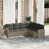Image de Salon de jardin VIDAXL - 6 pcs - Coussins gris