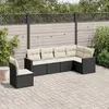 Image de vidaXL Salon de jardin 6 pcs - Noir