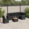 Image de vidaXL Salon de jardin 7 pcs - Résine tressée noire