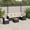 Image de Salon de jardin 7 pcs vidaXL - Résine tressée noire