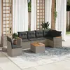 Image de VIDAXL Salon de jardin 7 pcs - Gris