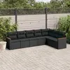 Image de vidaxl Salon de jardin 7 pcs - Noir