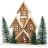 Image de ECD Germany Maison de Noël LED bois