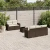 Image de vidaXL Salon de jardin 6 pcs - Marron résine tressée