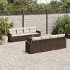 Image de vidaXL Salon de jardin 9 pcs Résine tressée Marron
