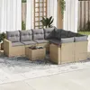 Image de vidaXL Salon de jardin avec coussins beige