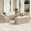 Image de vidaXL Salon de jardin 13 pcs - Beige