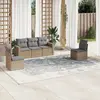 Image de vidaXL Salon de jardin 5 pièces avec coussins - Beige