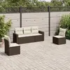 Image de VIDAXL Salon de jardin avec coussins marron - 5 pièces
